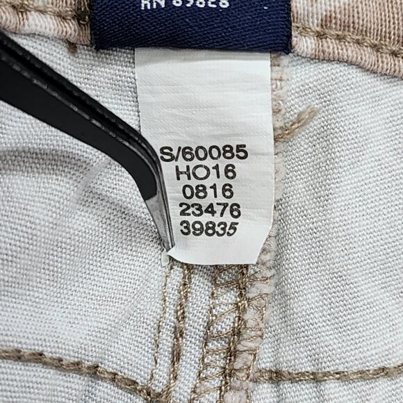 Charter Club Jeans Womens 10 Tan White Geometric Lexington Straight Leg Stretch - Picture 8 of 13